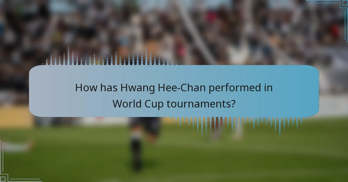 How has Hwang Hee-Chan performed in World Cup tournaments?