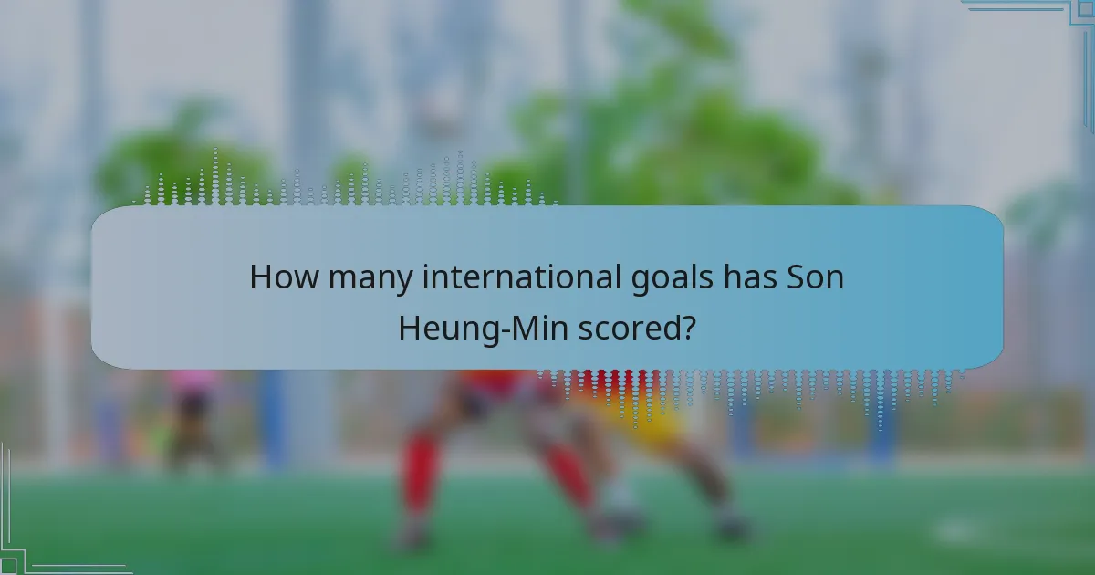 How many international goals has Son Heung-Min scored?