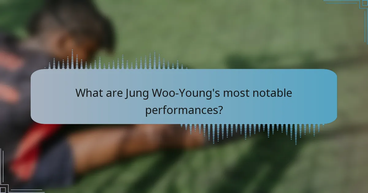 What are Jung Woo-Young's most notable performances?