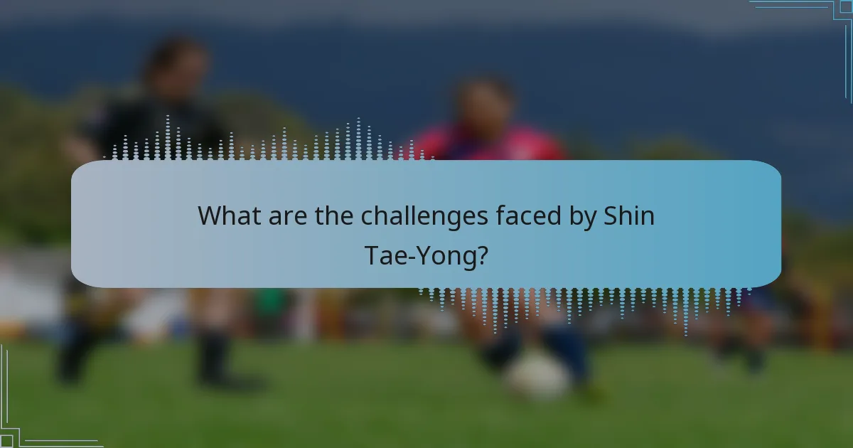What are the challenges faced by Shin Tae-Yong?