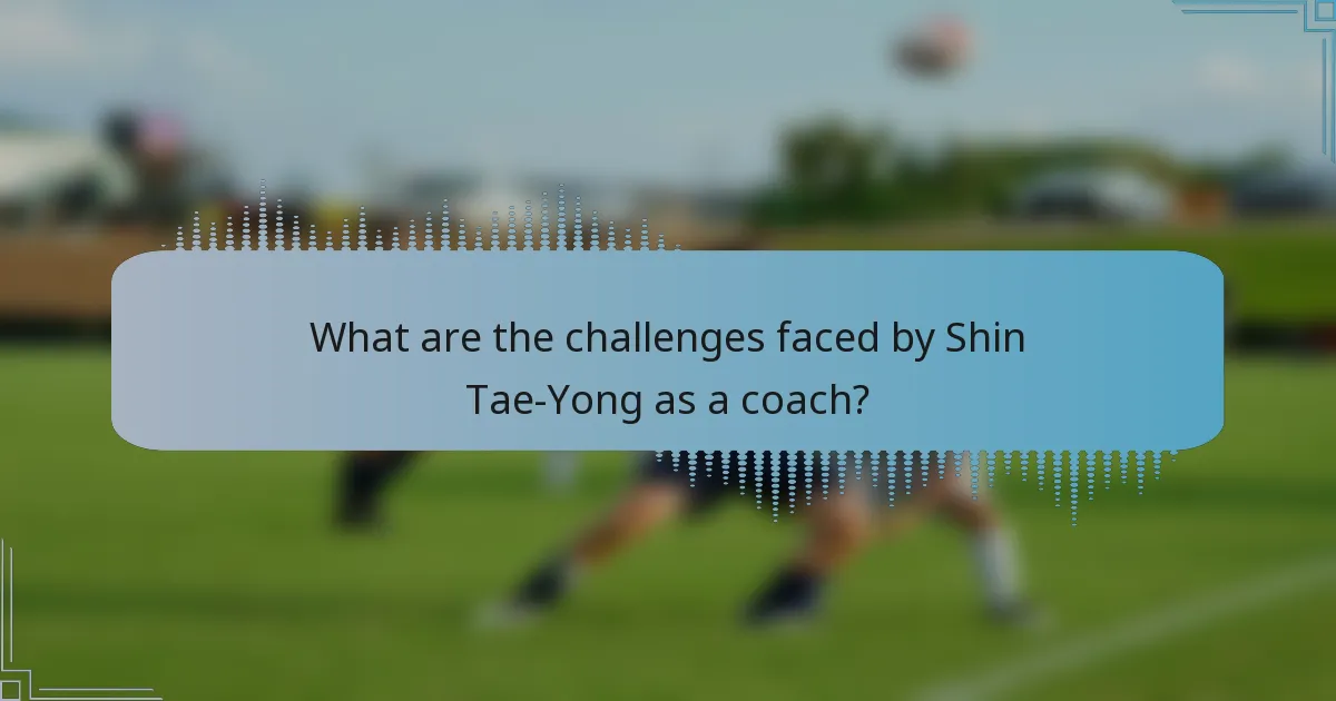 What are the challenges faced by Shin Tae-Yong as a coach?