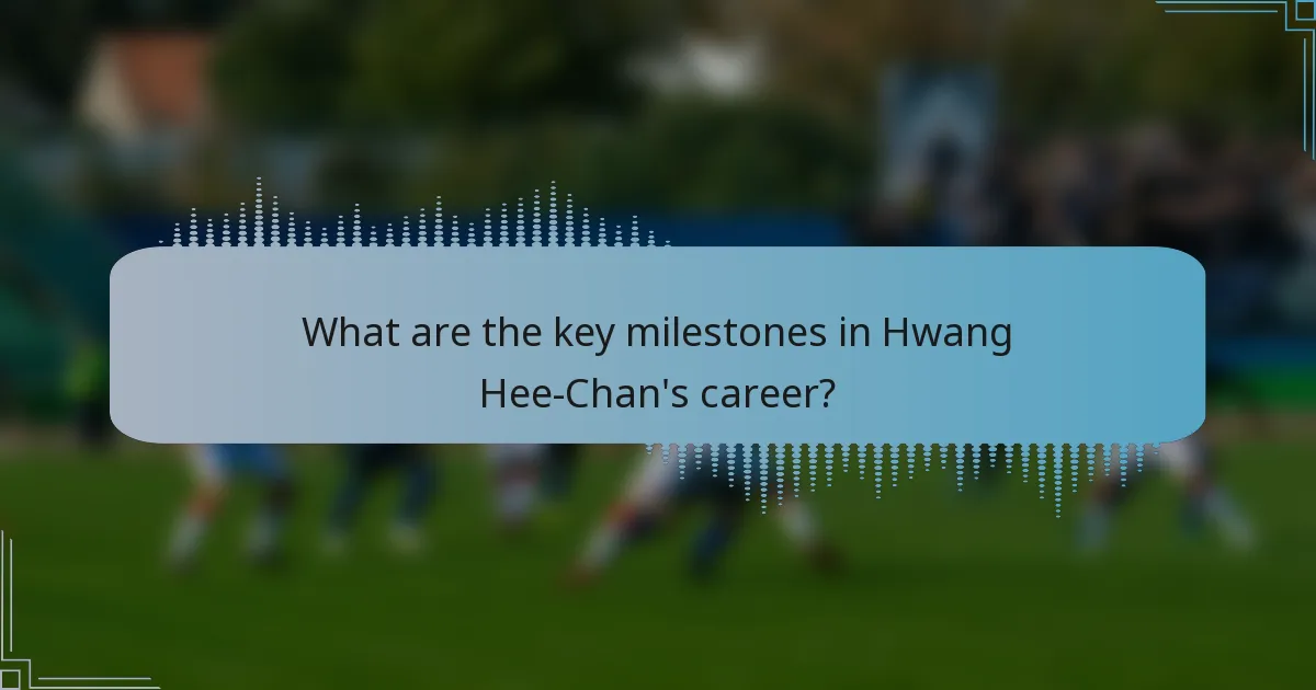What are the key milestones in Hwang Hee-Chan's career?
