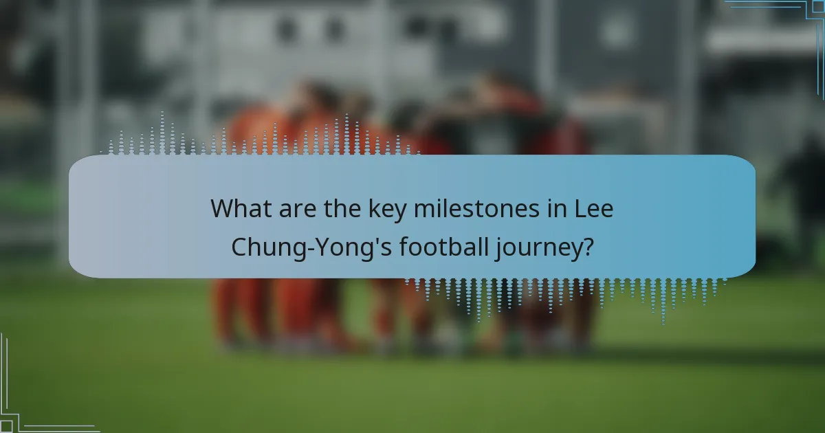What are the key milestones in Lee Chung-Yong's football journey?