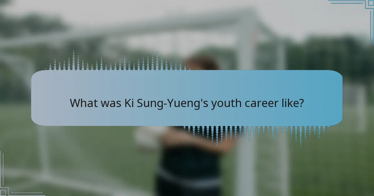 What was Ki Sung-Yueng's youth career like?